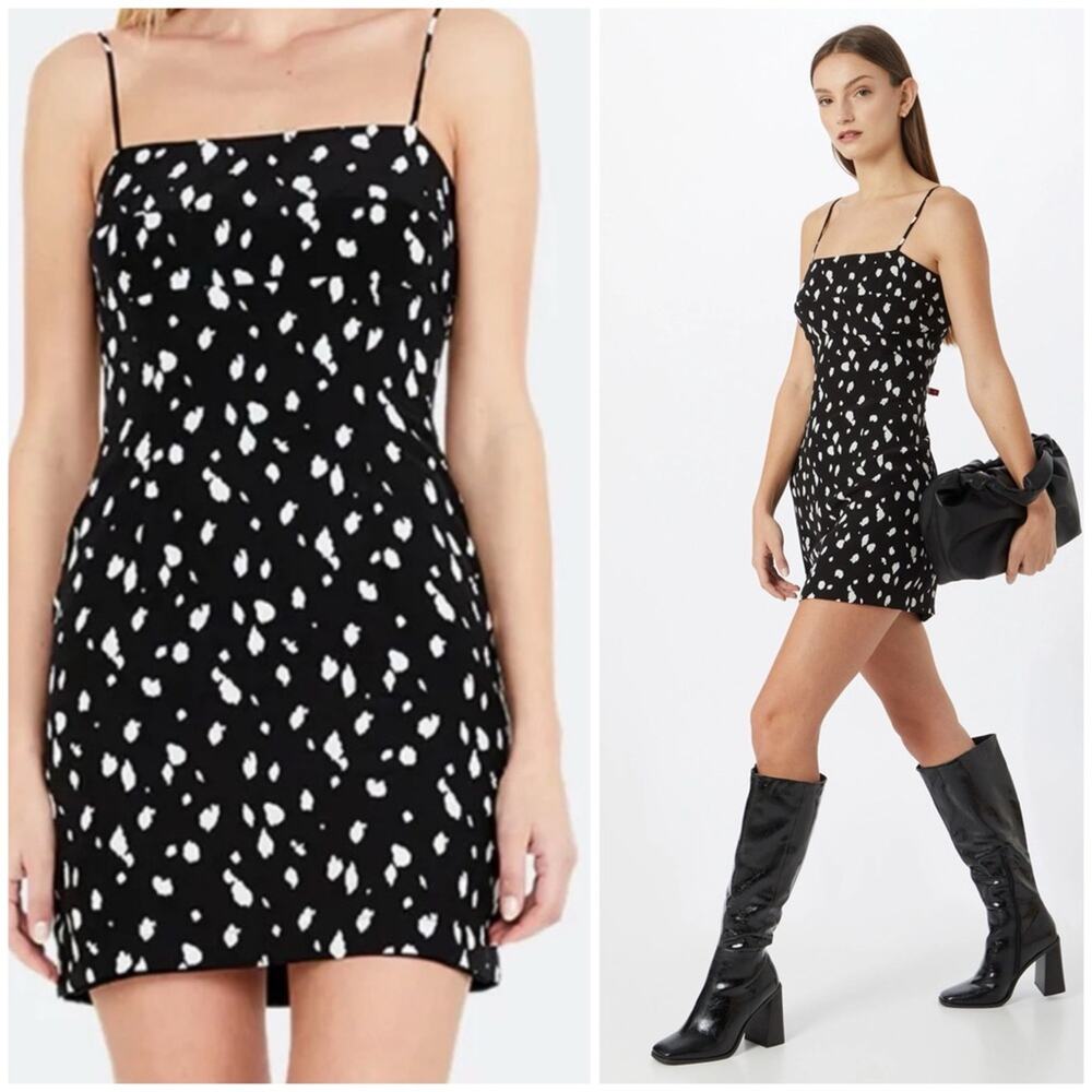 Bardot Mini Graphic Spot Dress In Abstract Spot